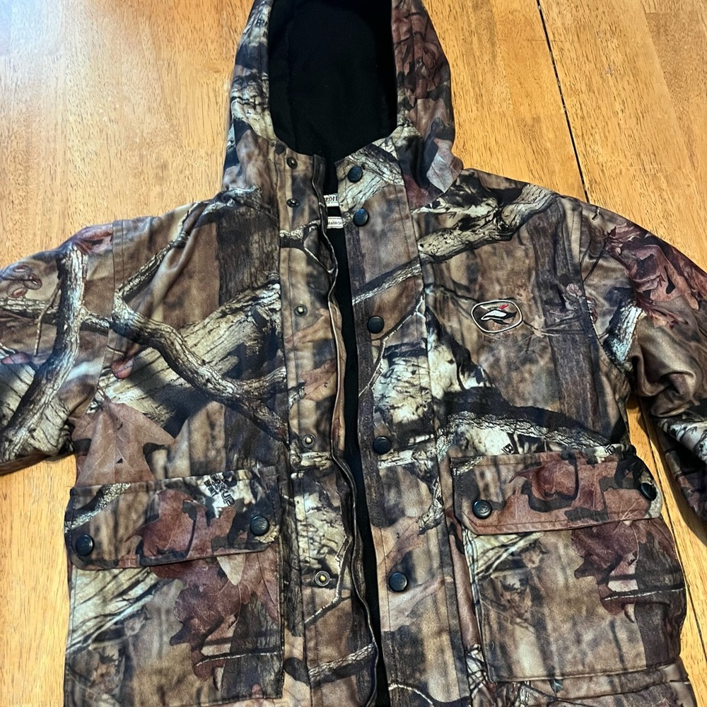 Youth Redhead Mountain Stalker Bone Dry Camouflage Hooded Hunting Jacket, size S